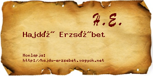 Hajdú Erzsébet névjegykártya