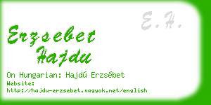 erzsebet hajdu business card
