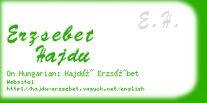 erzsebet hajdu business card